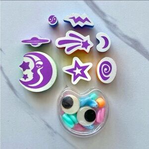 VTG Lisa Frank GITD stamps and beads set - unused